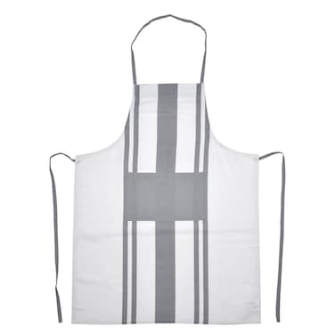 La Collection 170 GSM Cotton Apron Grey Stripe 60x90cm