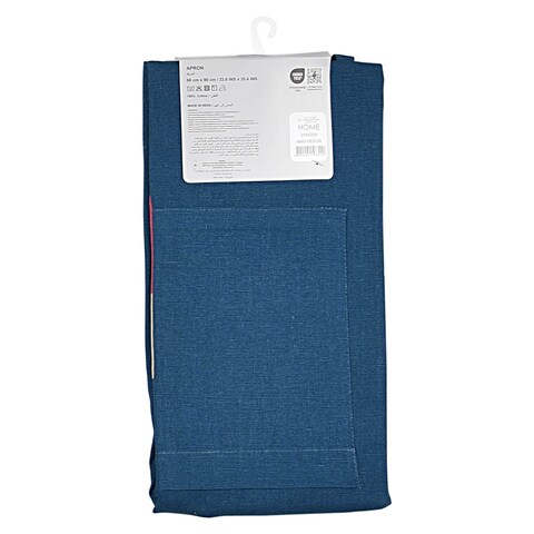 La Collection 170 GSM Cotton Apron Navy Design 60x90cm