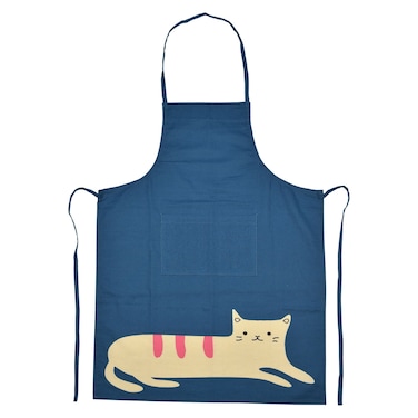 لا كوليكشن مريلة قطنية 170 غرام لكل متر مربع بتصميم أزرق داكن 60×90 سم