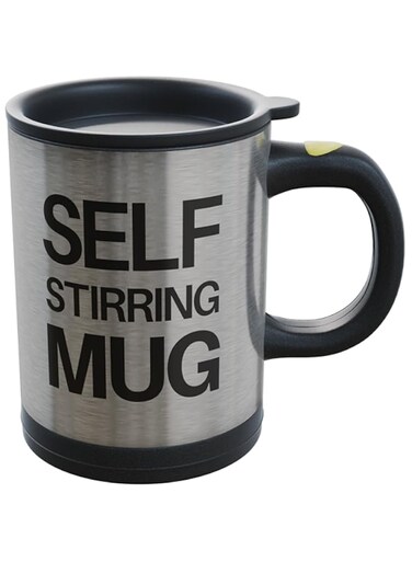 Chef Buddy Self Stirring Mug- Reusable Auto Mixing Cup with Travel Lid for Protein Mix, Bulletproof Coffee, Chocolate Milk, Hot Cocoa , 15 oz