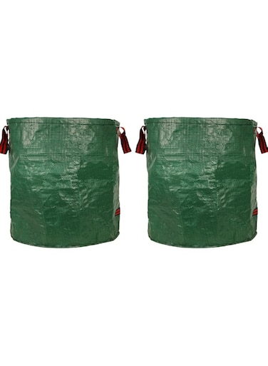 Toguma 2Pcs Reusable Yard Waste Bags Collapsible Trash Can Outdoor Garbage Can Yard Leaf Waste Bag Leaf Collector Garden Bag Yard Waste Bin for Leaves (Black Green)