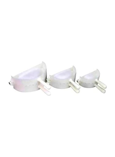 3-Piece Dumpling Mould Set Includes 1xSmall 9.5cm, 1xMedium 12.5cm, 1xLarge White 15.5cm White 15.5cm