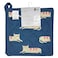 La Collection 170 GSM Cotton and Polyester Pot Holders Navy Design 20x20cm 2 PCS