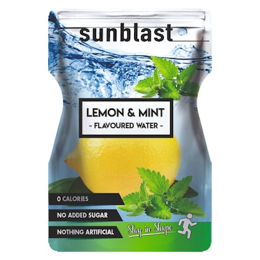 Sunblast Lemon and Mint Flavoured Water, 190ml