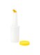 1 qt Plastic Quick Pour Storage Container Bottle - with Yellow Spout and Lid - Bar Storage Bottle - 3 1/2" x 3 1/2" x 13" - 1ct Box - Bar Lux