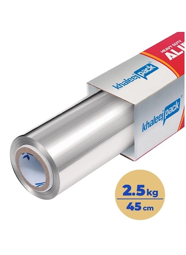 Pack Aluminium Foil 2.5KG , 45 CM width Heavy duty bulky catering foil roll