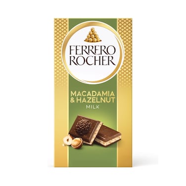 Ferrero Rocher Milk Hazelnut &amp; Almond Tablets 90g