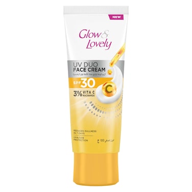 Glow &amp; Lovely UV Duo Face Cream SPF 30 with 3% Vitamin C and Niacinamide 100g