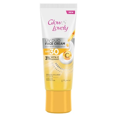 Glow &amp; Lovely UV Duo Face Cream SPF 30 with 3% Vitamin C and Niacinamide 50g