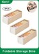 3PCS Foldable Fabric Drawer Organizer Bins, Cotton Storage Boxes for Clothes, Socks and Underwear, Space-Saving Closet, Dresser and Shelf Organization