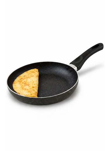Non Stick Frying Pan 26CM - Superior Aluminium Cookware Fry Pan with High-Grade Granite Gray Coating, Healthy Non-Stick Interior, Kitchen Cooking Food Preparation Eco-Friendly PFOA Free, Heat Proof Bakelite Handle, Multi-Cooktop Compatible