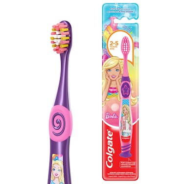 فرشاة أسنان كولجيت باربي فائقة النعومة للأطفال من عمر للأعمار من 2 إلى 5 سنوات - قطعة واحدة