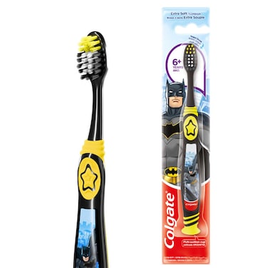 فرشاة أسنان كولجيت باتمان فائقة النعومة للأطفال من عمر 6 سنوات فما فوق - قطعة واحدة
