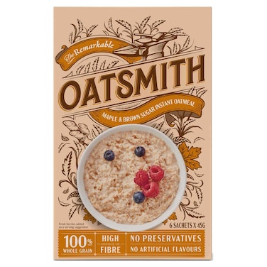 Oatsmith Maple and Brown Sugar Instant Oatmeal, 270g