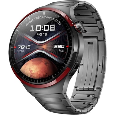 Huawei Watch 4 Pro Space Edition Smartwatch, Spherical Sapphire Glass, Health at a Glance, eSIM Cellular calling, Fresh-new Activity Rings, Compatible with Andriod &amp; iOS, Grey Aerospace-Grade Titanium Case with Grey Titanium Strap