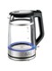 BLACK+DECKER Glass Kettle, 2200W Heating, Double Wall Wrap Protection, 1.7L Capacity, Premium Stainless Steel Finish, Blue LED Illumination, 360&deg; Cordless Base, Easy Pour, Multi Color - GK220-B5