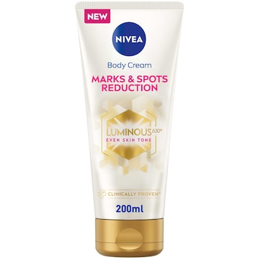 NIVEA LUMINOUS630 Marks and Spots Reduction Body Cream, 48H Moisture, 200ml