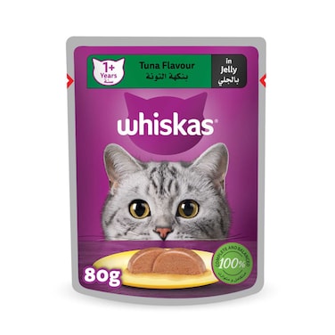Whiskas Tuna in Jelly Wet Cat Food Pouch, 80g