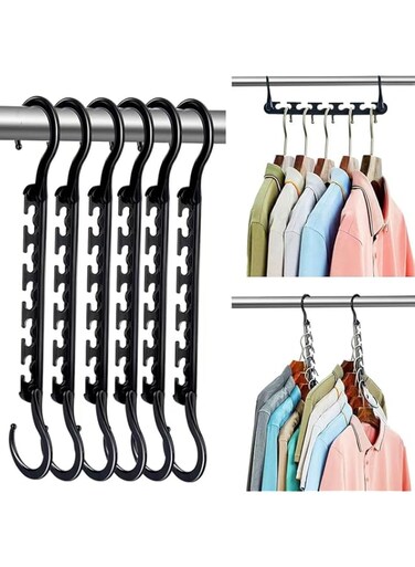Custelen Magic Space Saving Hangers - Multi Hanger Closet Organizer with Heart-shaped Groove - College Dorm Room Essentials - Closet Storage Organization for Wardrobe