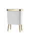 Trash Can With Lid, Small Garbage Can with Lid, 4 Gal Plastic Trash Bin with Push Button, White Trash Can Waste Basket for Bedroom, Bathroom, Living Room,Office&iuml;&frac14;&OElig;Dog Proof Trash Can.
