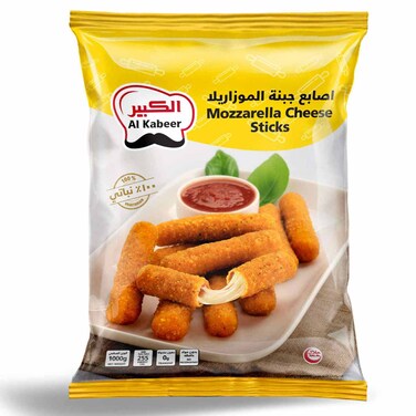 Al Kabeer Mozzarella Cheese Sticks, 1kg