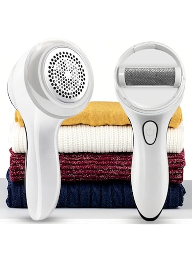 Gerintech Fabric Shaver, Lint Remover for Clothes Fuzz, Furniture Pilling, Sweater Pills (2 Replaceable Blades Included)
