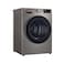 مجفف إل جي ThinQ Dual Inverter Heat Pump، بسعة 10.1 كجم، بلون بلاتيني، تحميل أمامي، قائم بذاته، الموديل RH10V9PV2W.