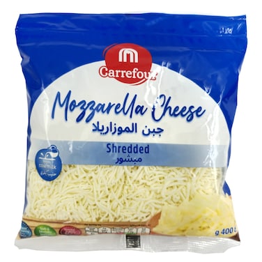 Carrefour Shredded Mozzarella Cheese, 400g