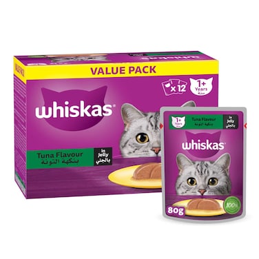 Whiskas Tuna in Jelly Wet Cat Food Pack of 12x80g