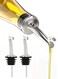 Pcs Axe Sickle Oil Spout Liquor Bottle Pourer Spouts Stainless Steel Speed Pour Spouts Olive Oil Dispenser Spout for About 3/4" Bottle Mouth, with Flip Top