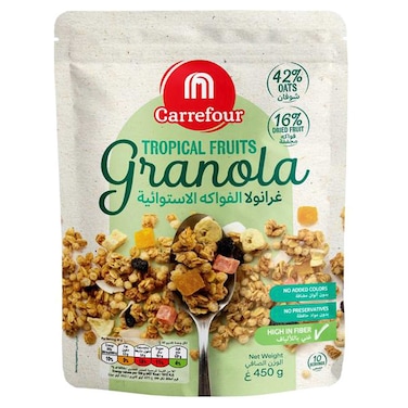 Carrefour Tropical Fruits Granola, 450g