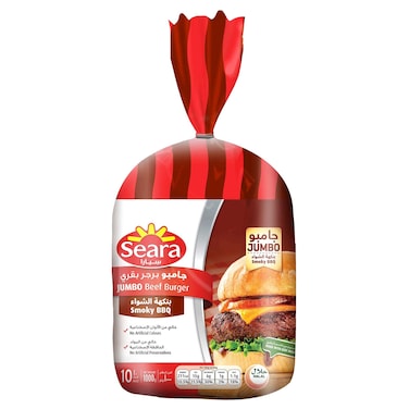 Seara Smoky BBQ Jumbo Beef Burger, 1000g
