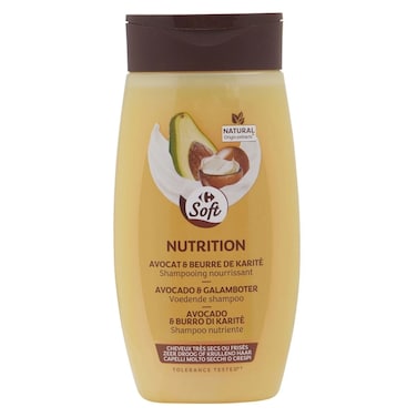 Carrefour Soft Avocado and Shea Butter Shampoo, 250ml