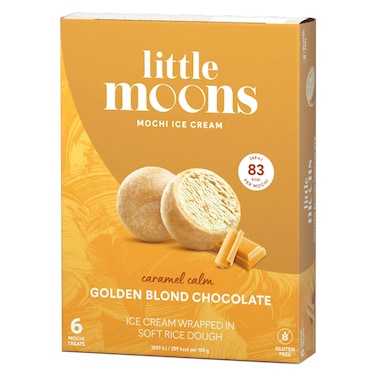 Little Moons Golden Bond Chocolate Flavoured Mochi Ice Cream, 192g