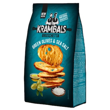 Krambals Bruschetta Green Olives and Sea Salt 70g