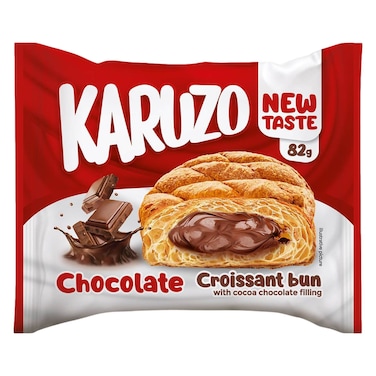 Karuzo Cocoa Chocolate Filling Croissant Bun, 82g