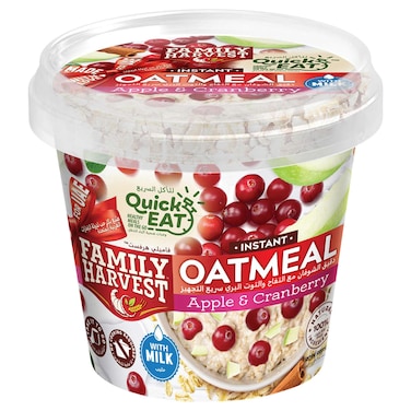 Family Harvest Apple and Cranberry Oatmeal, 55g
