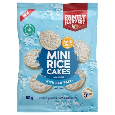 Family Harvest Sea Salt Mini Rice Cakes, 50g