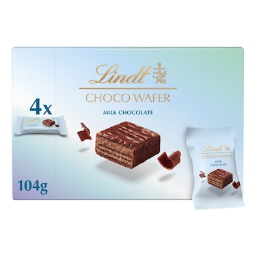 Lindt Milk Chocolate Choco Wafer Multipack, 104g