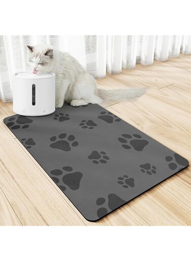 Exrp Pet Feeding Mat-Absorbent Dog Food Mat-Dog Mat for Food and Water-No Stains Quick Dry Dog Water Dispenser Mat-Pet Supplies-Dog Placemat Dog Water Bowl for Messy Drinkers 60 * 45cm