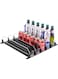 MAXTUF Drink Dispenser for Fridge, Soda Can Organizer for Refrigerator, Adjustable Width Beverage Self-Pushing Glide Rack, Up to 30 Cans Storage for Fridge Pantry (16.4 Inch, 5 Rows) Black