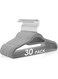 LENDIS Anti-Slip Velvet Hangers - Suit Hangers (Pack of 30) Slim Space Saving Space Saving 360 Degree Swivel Hook Durable hanger holds up to 10 lbs of jackets, pants and formal wear (30, Grey)