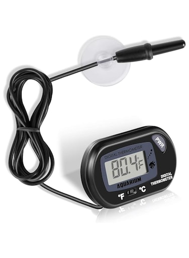 SWIUKPHE Aquarium Thermometer LCD Digital Aquarium Thermometer with Suction Cup Fish Tank Water Terrarium Temperature for Fish and Reptiles