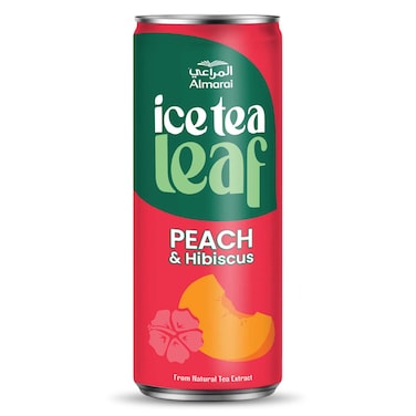 المراعي آيس ليف تي شاي  مثلج بنكهة الخوخ والكركديه، 240 ملل