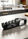 4 in 1 Knife Sharpener Multifunctional Sharpener with Adjustable Angle Knob Polishing Kitchen Sharpeners Convenient to Restore Dull Blades Anti-Slip Base Ideal for Home Cooks Chefs