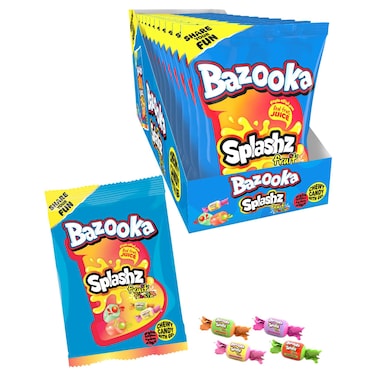 Bazooka Splashz Fruit Fiesta Chewy Candy, 120g