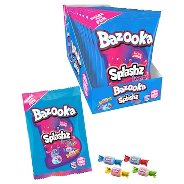 Bazooka Splashz Berry Blast Chewy Candy, 120g