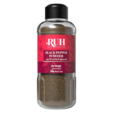Ruh Black Pepper Powder Pet Bottle, 200g