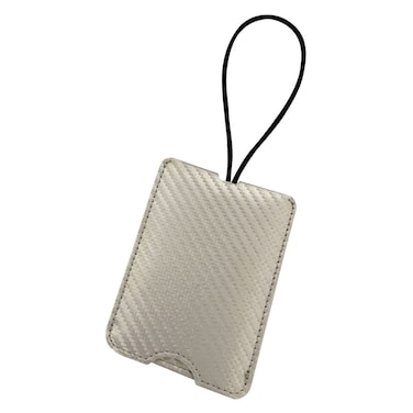 بطاقة هوية من مادة البولي يوريثين  - أبيض، فضي