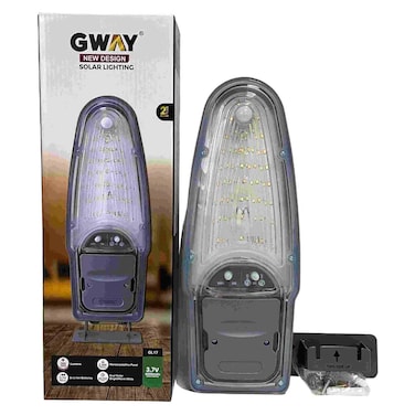 جيواي ضوء ليد للطوارئ قابل لإعادة الشحن يو أس بي بالطاقة الشمسية أبيض دافئ 3.7 فولت 4000 مللي أمبير